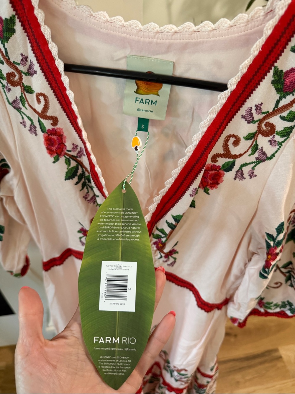 Farm Rio Flower Tapestry Maxi Dress - size small - NWT - Picture 6 of 6